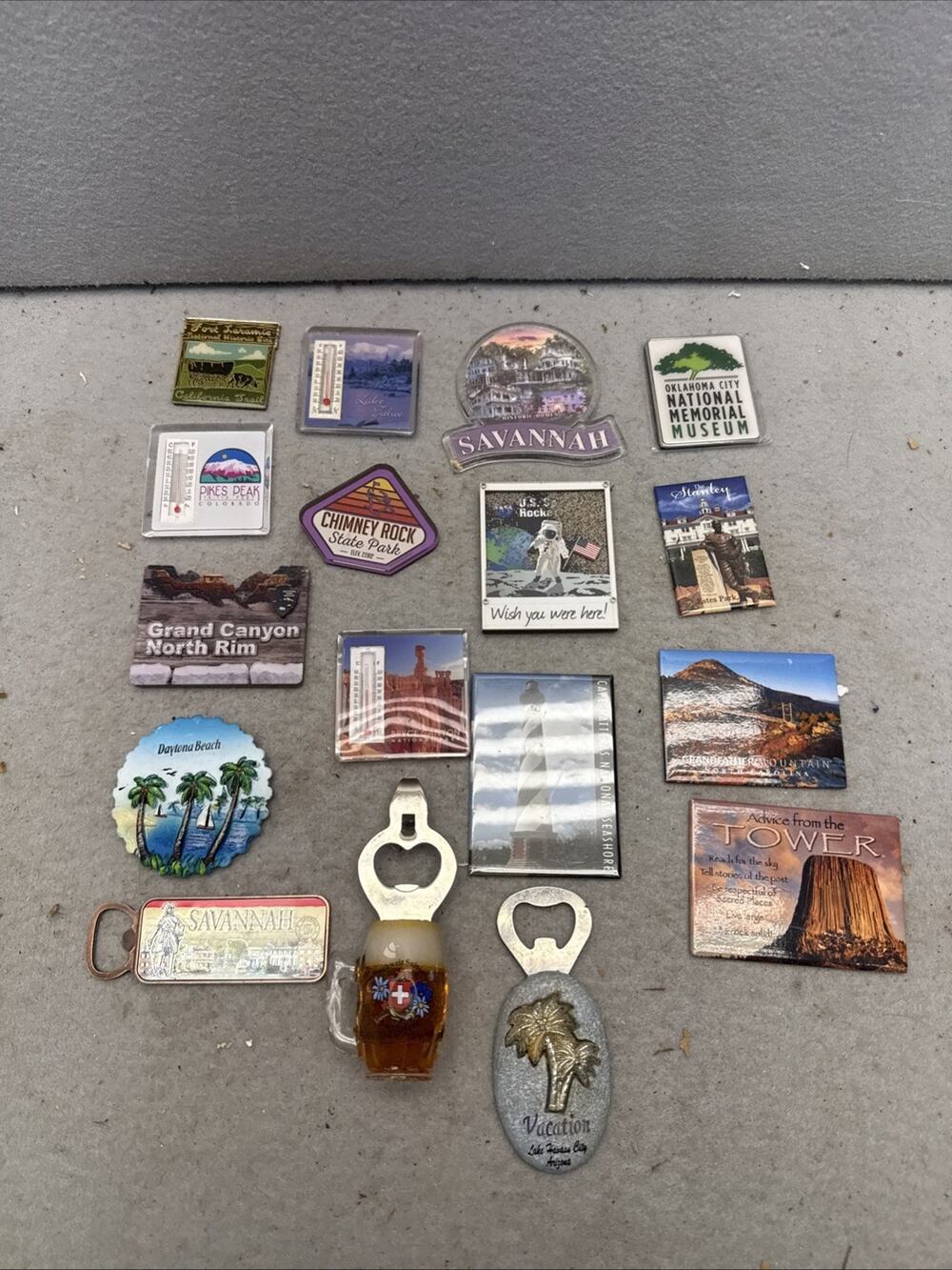 Lot of 17 Souvenir Fridge Magnets US Travel National Parks Landmarks Vacation